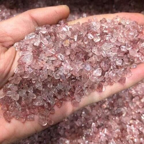 Natural quartz rocks tumbled rose crystal gravel stones chips healing for Home Decoration