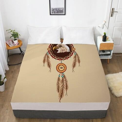 Customize Fitted Sheets Mattress Cover With Elastic Band 3D Bedsheet Linens 90x200 200x200 Bed Sheet Bedding Bohemia