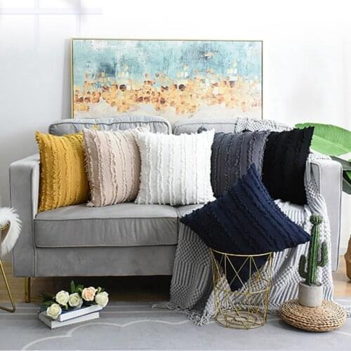 Solid Color Tassels Cushion Cover Pillowcase Boho Decor Pillow Case Sofa Throw Pillow Room Decorative Pillow Cover 45x45/30x50cm