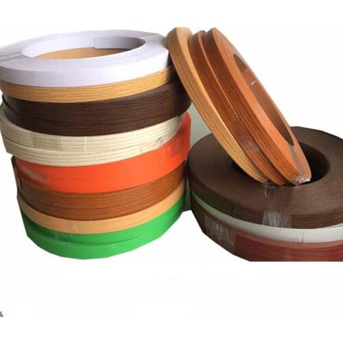 Hot Melt PVC Edge Banding Wood Veneer Cabinet Table Edge Protector Self-adhesive Furniture Board Panel Edge banding 2-5cm Wide