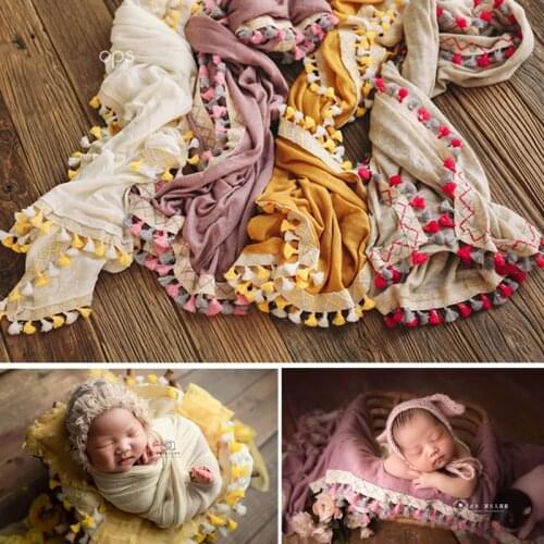 Newborn Photography Accessories Color Tassel Large Size Wrap Flokati Newborn Studio Shoot Photo Blankets Baby Photography Mats