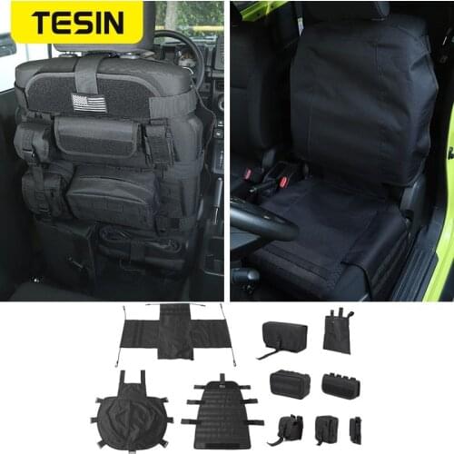 TESIN Stowing Tidying Car Seat Cover Case Storage Bag Multiple Compartments Organization Accessories for Suzuki Jimny 2019 2020