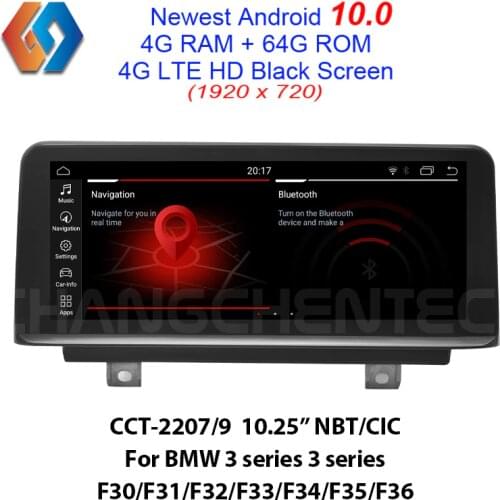 Amazing Real Android 10.0 64G ROM Screen for BMW 3 4 Series F30 F31 F34 F35 F32 F33 F36 NBT CIC 1920x720 HD Luxury Black Screen