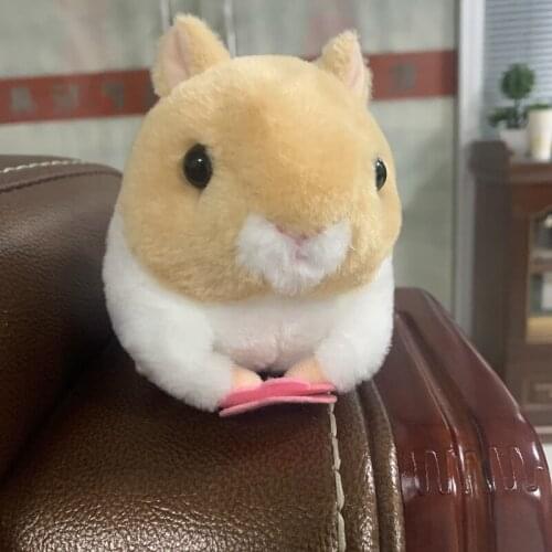 Dropshipping New Arrival Cute Mini Plush Hamster Swing Tails Soft Toy Stuffed Plushie Hamster Moving Tail
