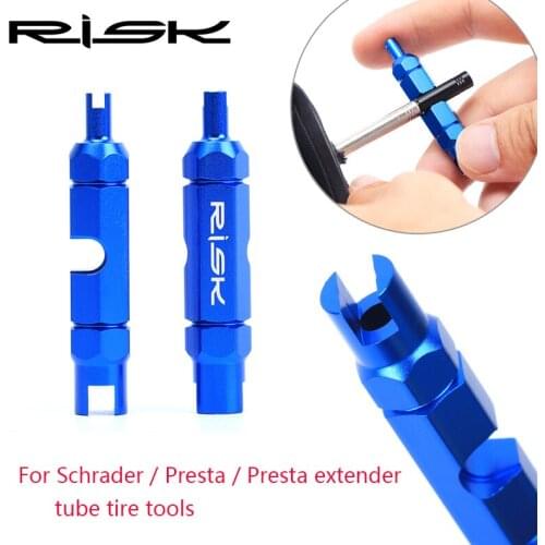 Risk Bicycle Tube Tire Valve Cores Remove and Install Tools for Road Bike MTB Schrader / Presta / Presta Valve Extender Tools