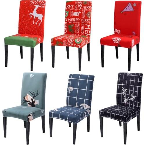 Christmas Decoration Elastic Banquet Chair Cover Slipcovers Protector Household Hotel Dining Dustproof Spandex Stretchable DR005