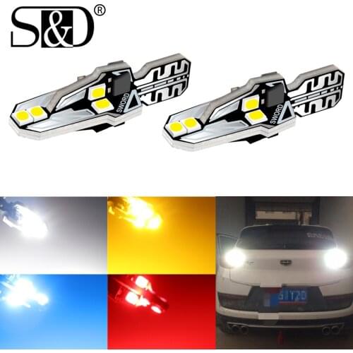 2pcs Canbus T15 W16W 921 912 T16 902 LED Bulbs 12SMD 3035 Car Tail Brake Bulbs Turn Signals 12V White Red Yellow Blue