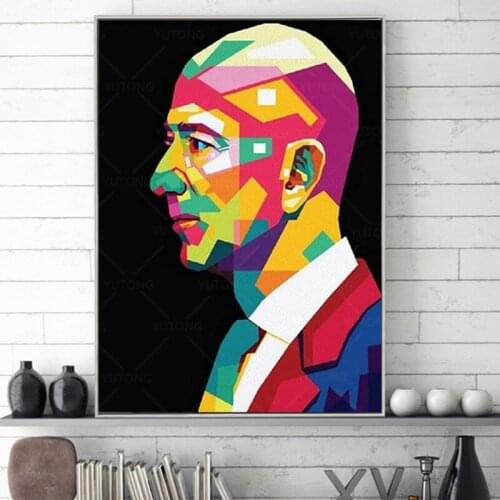 The Personal Pop Art Poster of Jeff Bezos Poster Decorative Painting Canvas Wall Art Living Room Posters Bedroom Painting frame