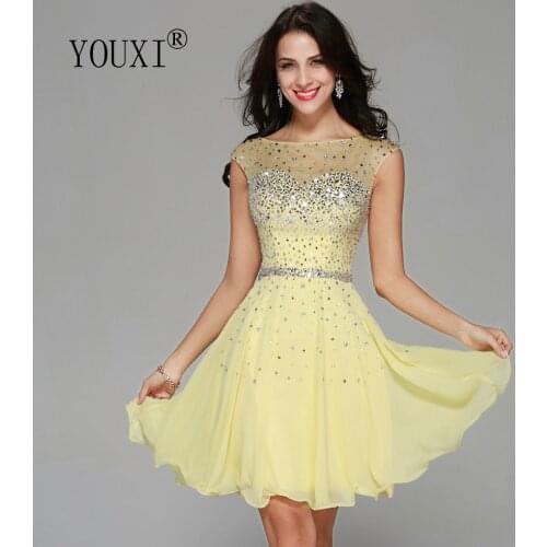 YOUXI Womens Cocktail Chiffon Dresses