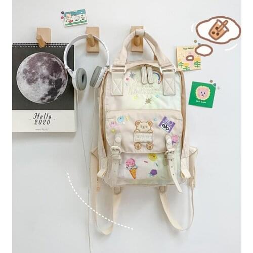South Korea ins student bag female Japanese Harajuku ancient feeling lovely girl travel backpack backpack large capacity