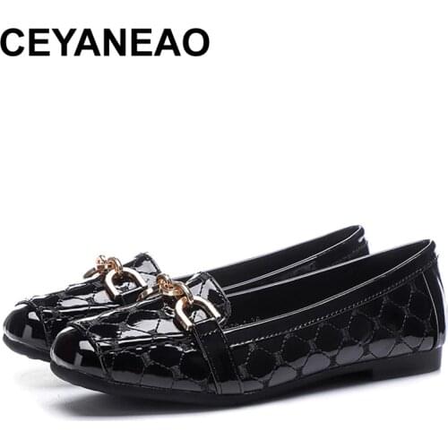 CEYANEAONew 2019 Womens flat shoes Designer shoes woman luxury moccasins fashion women flats Office ladies shoes E106