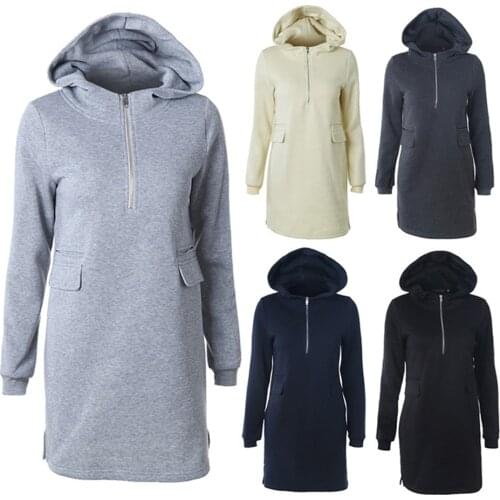 2021 New Hot Women Slim Hooded Long Sleeve Solid Pencil Pullover Cotton Blend Harajuku Hoodie Spring Autumn Casual Fashion Dress