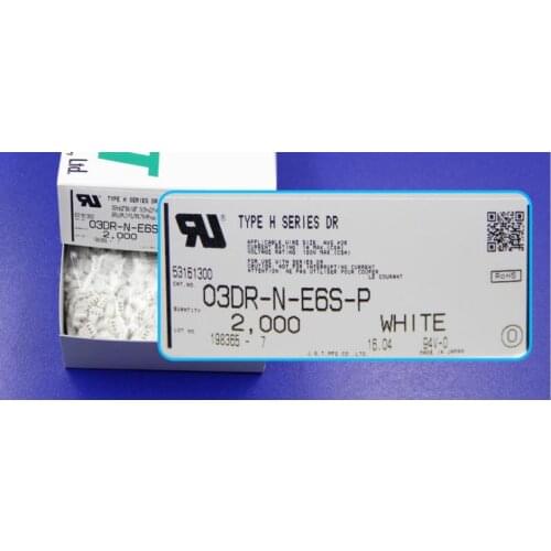 03DR-N-E6S-P white color JST Connectors terminals housing 100% new and original parts