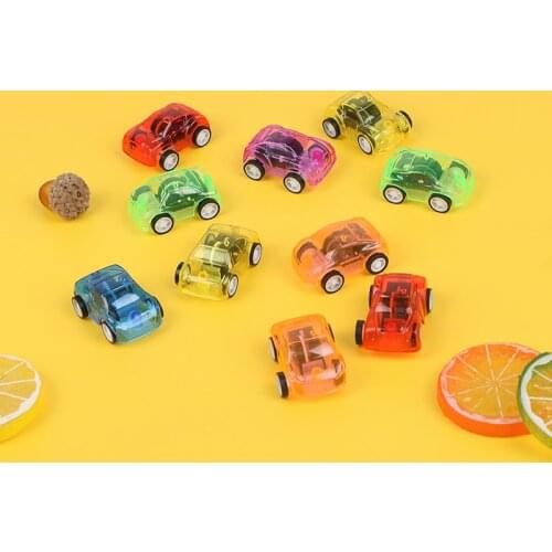 10Pcs/Set Children Mini Car Toys Baby Cartoon Racing Bus Car Model Educational Simulation Vehicle Toy For Boys Gifts