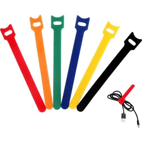 10Pcs/Set Reusable Cable Ties With Eyelet Holes Nylon Back To Back Cable Tie Hook Loop Fastener Wiring Accessories 12*150mm