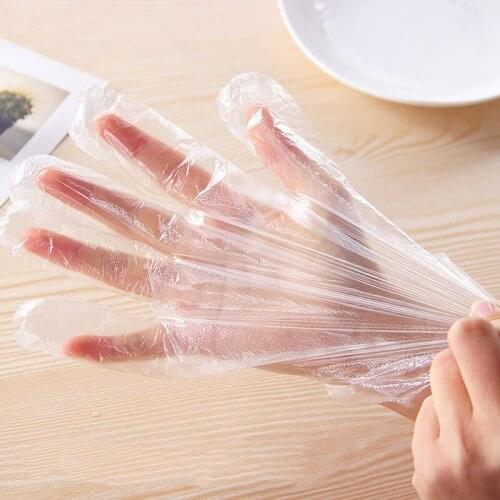 100pcs Disposal Gloves Food Grade Plastic Gloves For Restaurant Kitchen BBQ Dining Eco-friendly Food Gloves Cleaning Glove