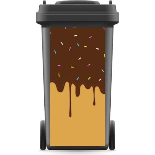 3D Rubbish Bin Sticker Chocolate Biscute Wallpaper mural Wall Print Decal Removable Wall Mural Photo self adhesive Gift