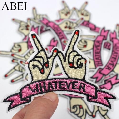 5pcs/lot Funny Embroidered Patches for Jeans Backpack Iron On Clothes Stickers Diy Fabric Appliques Handmade coats Badge Patch