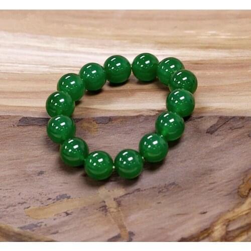 Green agate round 4/6/8/10/12/14/16mm nature bracelet 7.5inch wholesale beads FPPJ