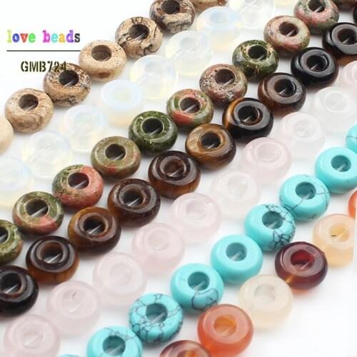 Natural Stone Beads Blue Sodalite Turquoises Agates Round Circle Beads 4*10mm DIY Bracelet 20pcs Beads