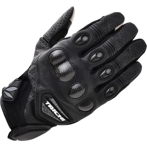 Black RST 417 Velcocity Leather Mesh Carbon Glove Street Moto Riding Motocross Motorcycle Gloves