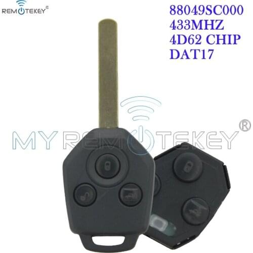 Remtekey Remote key 3 button 433mhz 4D62 chip DAT17 for Subaru Impreza Liberty Forester Outback 2010 2011 2012 2013 2014