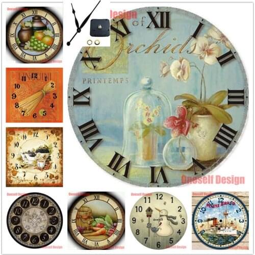 Diy diamond painting 5d diamond mosaic sale clock anime 5d diamond embroidery clock cartoon Christmas gift for home wall sticker