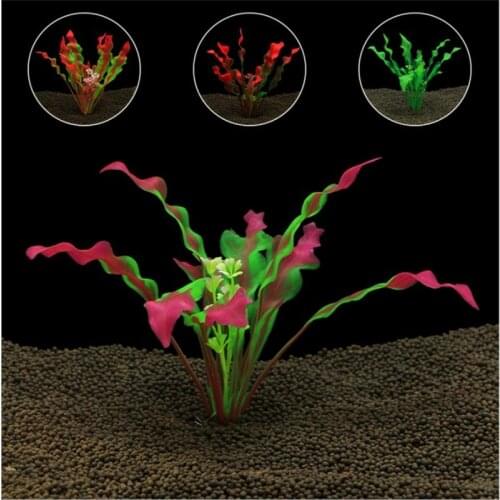 The New 20cm Green Artificial Simulation Protection Materials PVC Water Plants kelp For Fish Tank Aquarium Accessories Decoratio