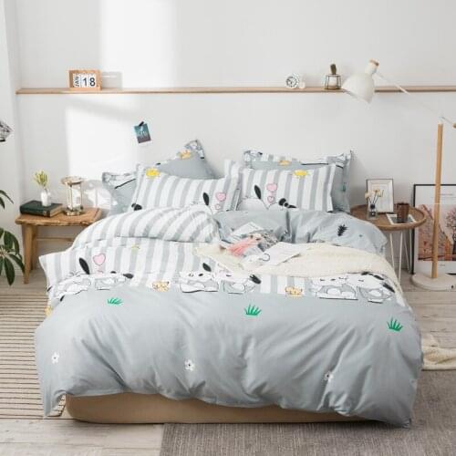 Cartoon Rabbit Bedding Set, Duvet Cover Pillowcase 3pcs 220x240,Child Quilt Covers Double Queen King Size Bed Sets Bedclothes