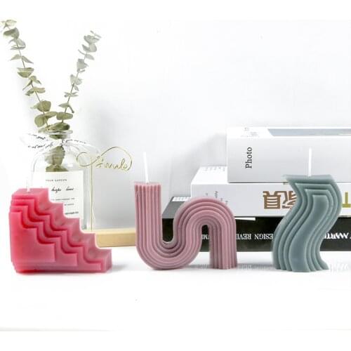 Korean geometric candle, silicone mold, aromatherapy gypsum platform, wedding creative scene arrangement candlestick