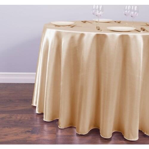 Satin Round Tablecloth Solid Color Table Cloth For Wedding Decoration Party Hotel Banquet Home Decor Table Cover Tafelkleed mant