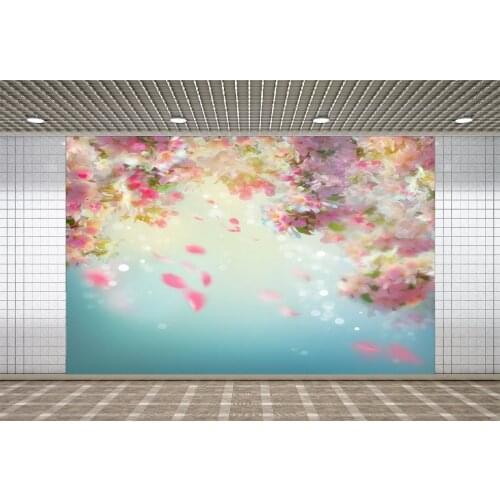 Lyavshi Oil Painting Flower Blossom Petal Printed Newborn Backdrop Party Decoration Photography Background Photo Studio Props