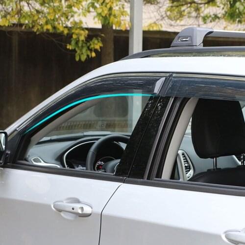 My Good Car Windows Visors Awnings Wind Rain Deflector Visor Guard Vent Sticker Case For Jeep New Compass 2017 2018 Accessories