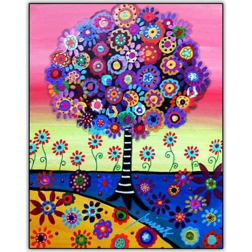 Cartoon 5d DIY Diamond Painting Set Full Drill Square Children Painting Colorful Tree Diamond Mosaic Embroidery Cross Stitch Art