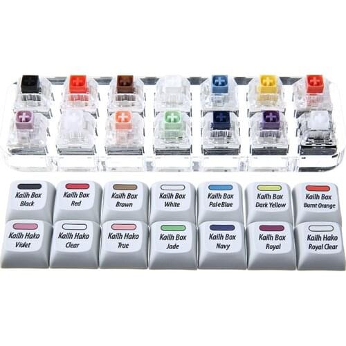 New Arrival 14 Key Switches Mechanical Keyboard Tester Kit With XDA Dye-sub Keycaps Transparent Cover