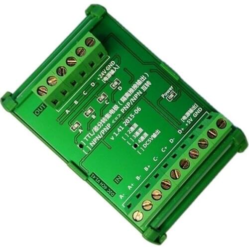 2/4 channel differential signal conversion Single-ended collector servo encoder 2MHz converter board with PLC fully compatible