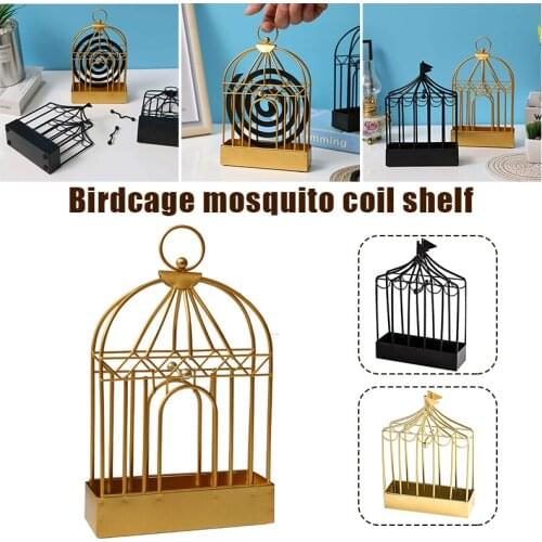Portable Mosquito Coil Holder Retro Iron Mosquito Coil & Incense Burners Metal Frame for Home Outdoor Patio SCVD889