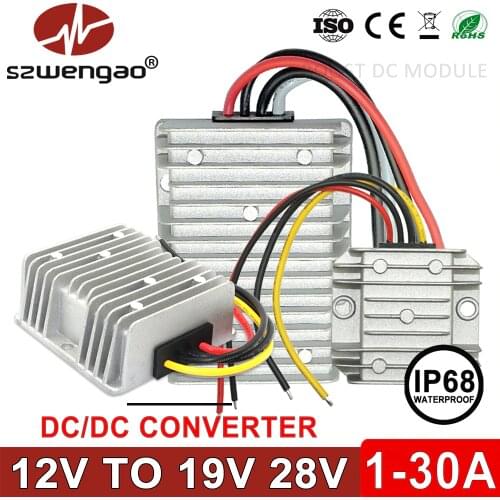 12V to 19V 3A 5A 8A 10A 15A 20A 30A Step Up DC DC Converter 12 Volt to 28 Volt Boost DC-DC Voltage Regulator for Car Laptop
