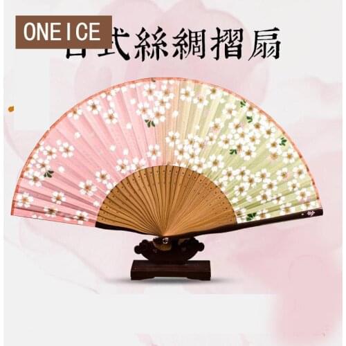 Hand Fan Japanese Folding Fan Wind Female Silk Craft Gift And Bamboo Handmade Fans Gift Culture
