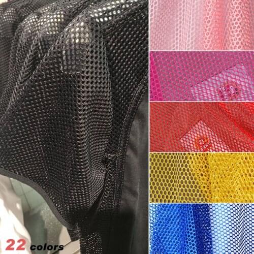 Hexagon Big Mesh Net Fabric for Costume Bag Lining Office Chair Cushion Soft Stretch Polyester Material 100x150cm