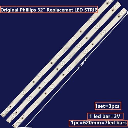 30 PCS LED Backlight Strip For 32PFT4100 32PHH4100 32PFT5500 GJ-2K15 D2P5-315 GEMINI-315 D307-V1 V6 V7 LBM320P0701-FC-2 LB32067