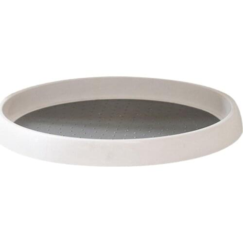 360 Rotation Non-Skid Spice Rack Pantry Cabinet Turntable with Wide Base Storage Bin Rotating Organizer for Kitchen Seasoning