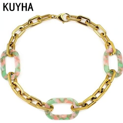 High Quality Fashion DIY Spliced Mashup Chain Link Ladies Women Necklaces Jewelry Present Hot Selling