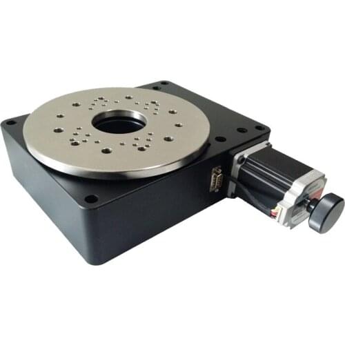PT-GD204 high-precision electric rotary table 360 degree rotation, worm gear, indexing plate, size 200mm ratio 180:1