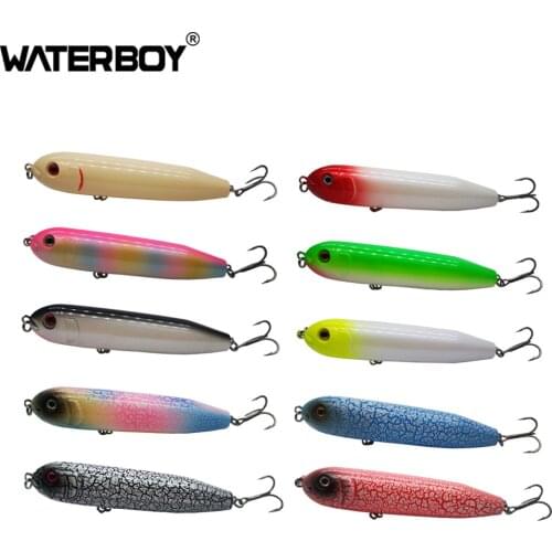 WATERBOY Topwater Pencil Lure 10cm 20g Bass Pike Wobbler Hard Floating Pencil Bait