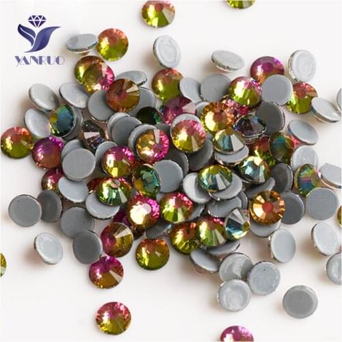 YANRUO 2058HF SS20 VM 1440Pcs Iron On Crystal Stone Flatback Strass Hotfix DIY Rhinestones For Dress Craft