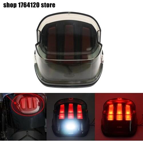 Motor License Plate LED Tail Light Red Brake Turn Signal Taillights For Harley Touring Road Glide Ultra FLTRU Sportster Softail