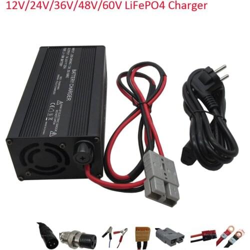 600W 12V 25A 24V 18A 36V 12A 48V 10A 60V 8A 72V 6A LiFePO4 Battery Charger Output 14.6V 29.2V 43.8V 58.4V 73V Input 110V/220V