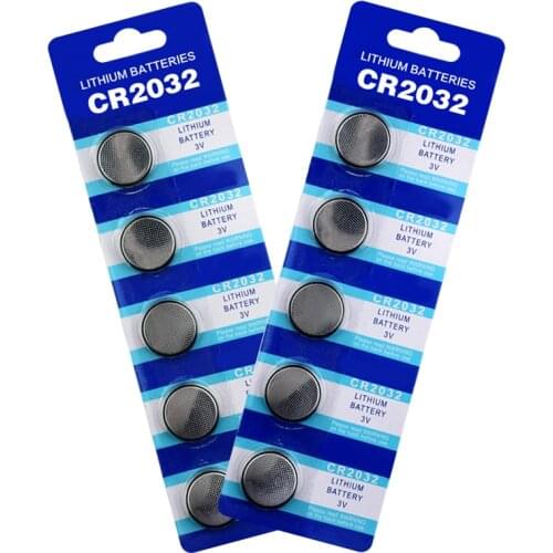 YCDC 10pcs Coin Cell CR2032 Lithium Battery BR2032 DL2032 ECR2032 Disposable Button batteries 3V For Watch Electronic Toy Remote