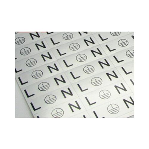 1000pcs/lot 27x10mm electric three line Self-adhesive silver waterproof label sticker, Item No.FA05